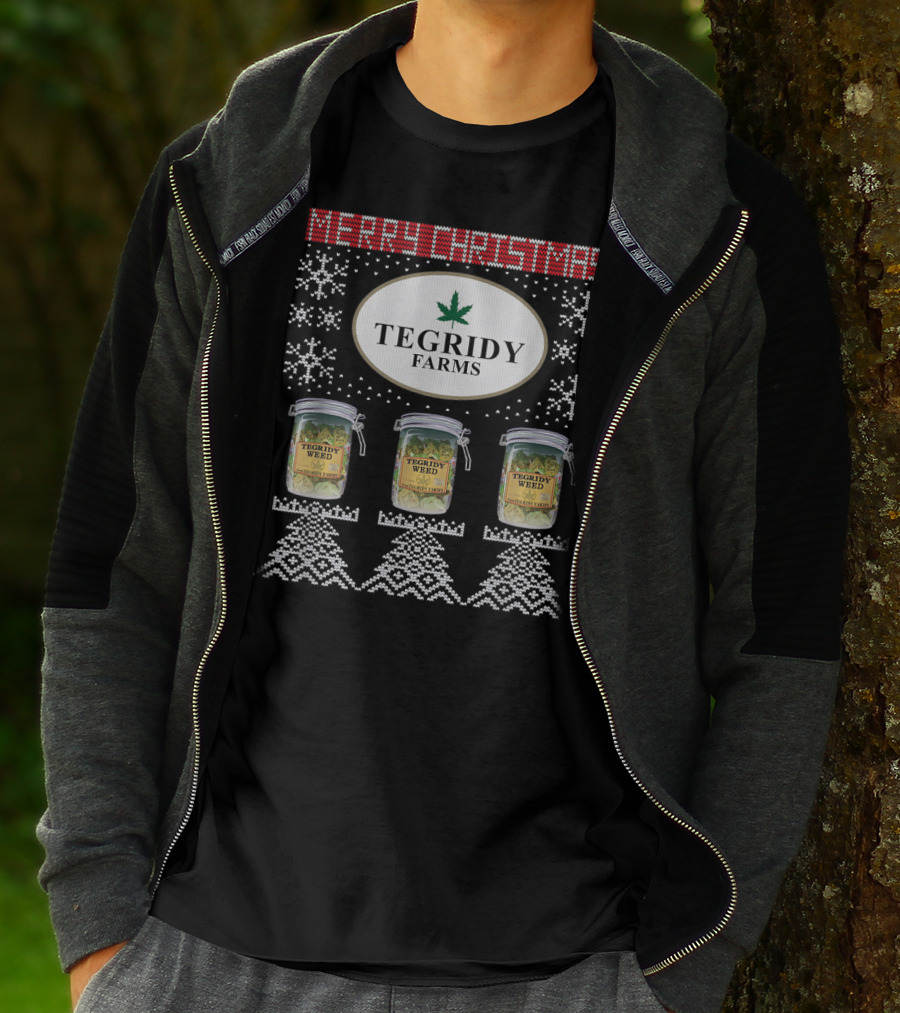 Merry Christmas Tegridy Farms Weed Ugly Christmas Special T-Shirt