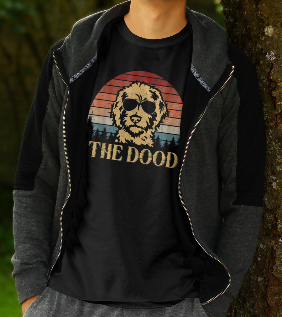 Vintage Goldendoodle Retro Sunset The Dood T-Shirt