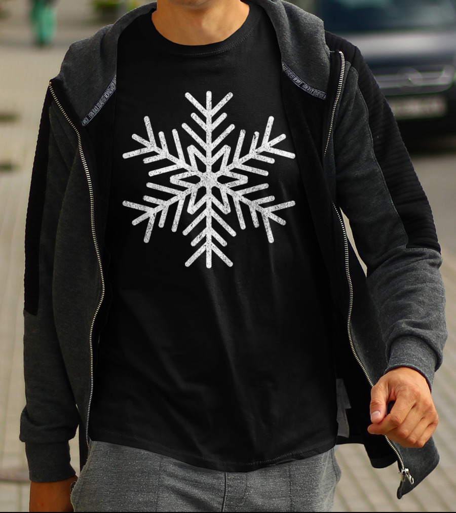 White Snowflake Winter Sports Cool T-Shirt