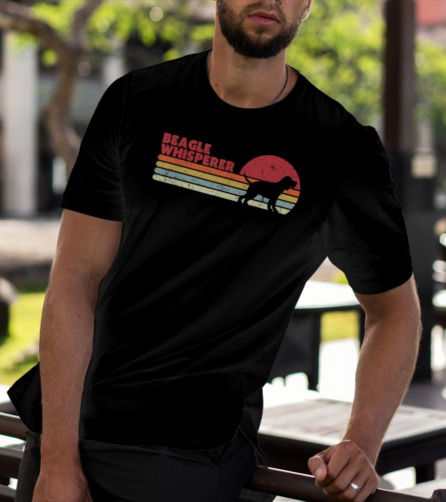 Beagle Whisperer Retro Sunset T-Shirt