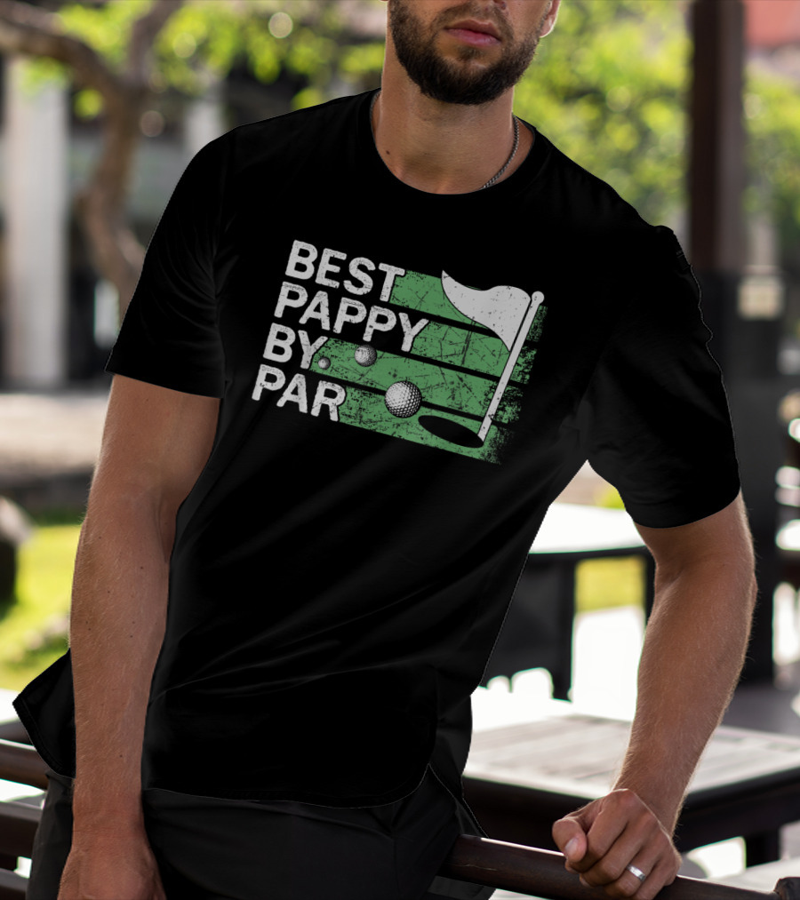 Best Pappy By Par Golf Flag And Ball T-Shirt