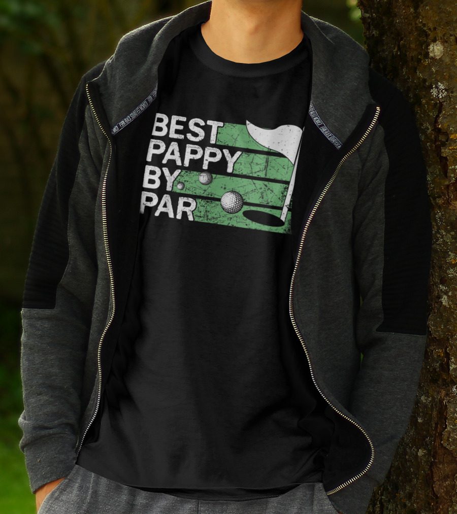 Best Pappy By Par Golf Flag And Ball T-Shirt