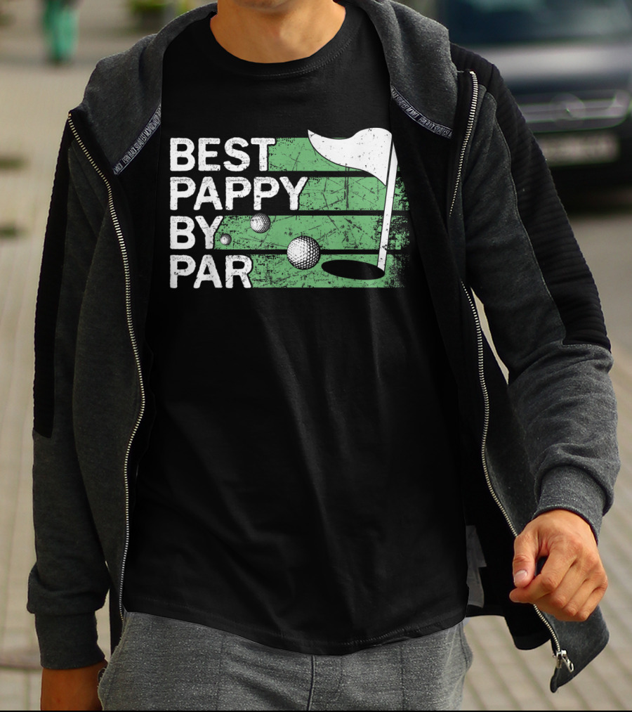 Best Pappy By Par Golf Flag And Ball T-Shirt