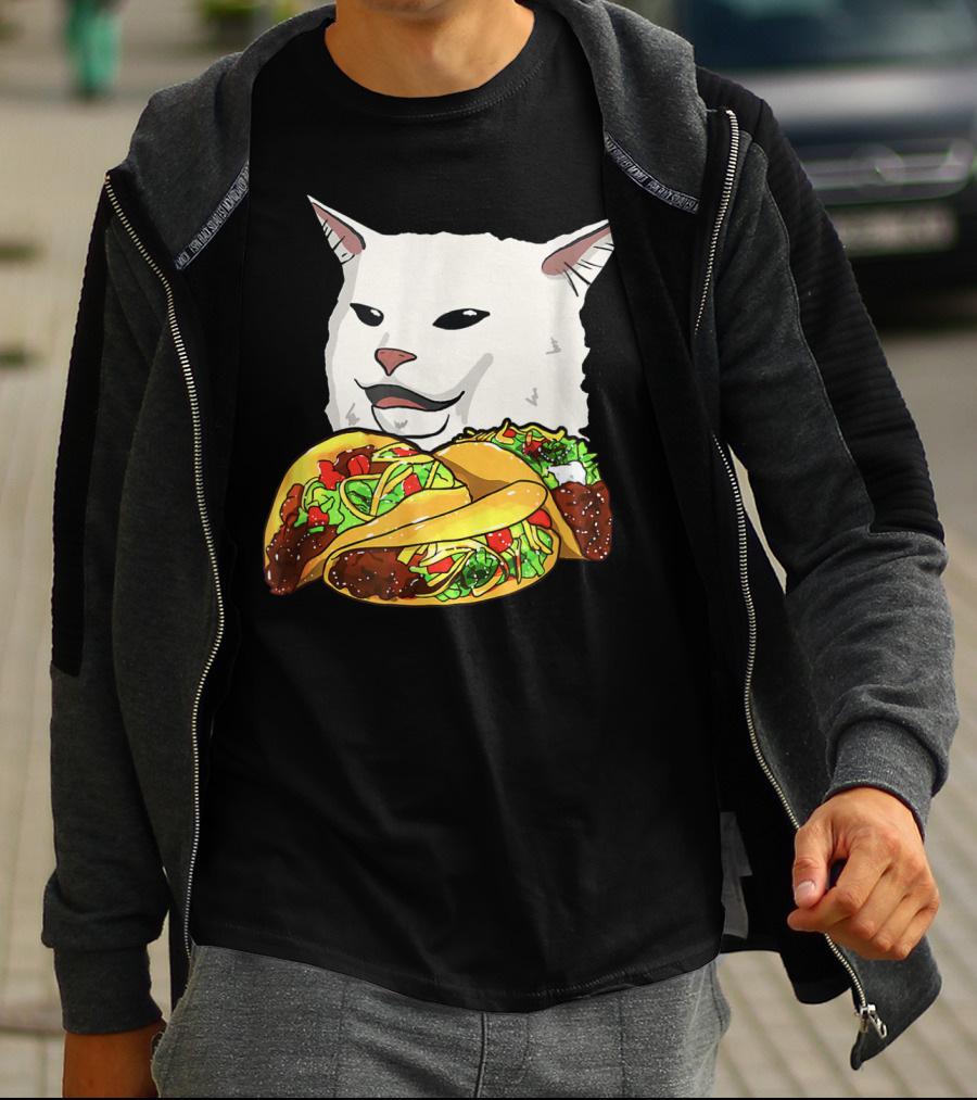Woman Yelling At A Cat Meme Taco T-Shirt