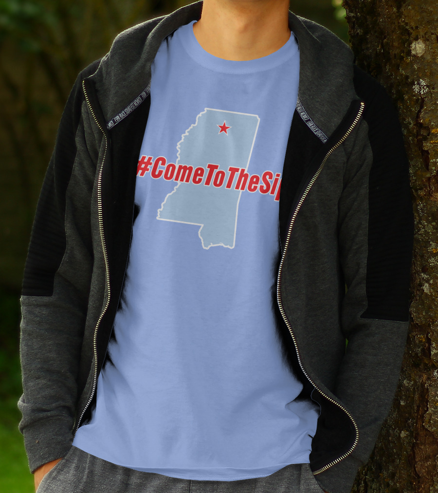 Ole Miss Come To The Sip Hashtag Mississippi Map Star T-Shirt