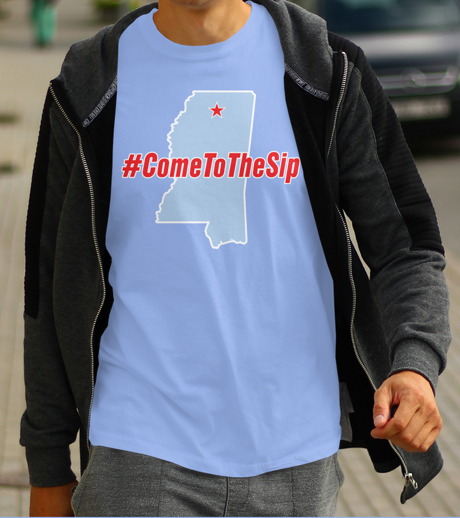 Ole Miss Come To The Sip Hashtag Mississippi Map Star T-Shirt
