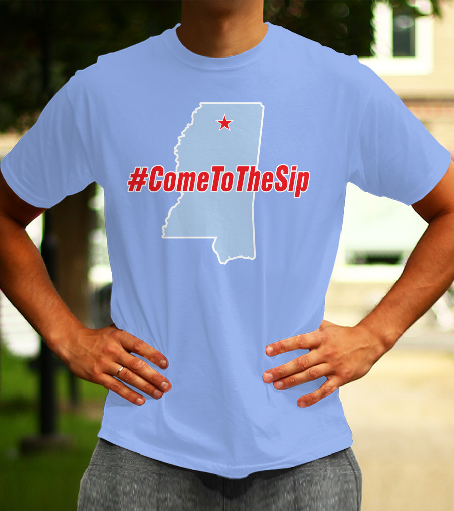 Ole Miss Come To The Sip Hashtag Mississippi Map Star T-Shirt