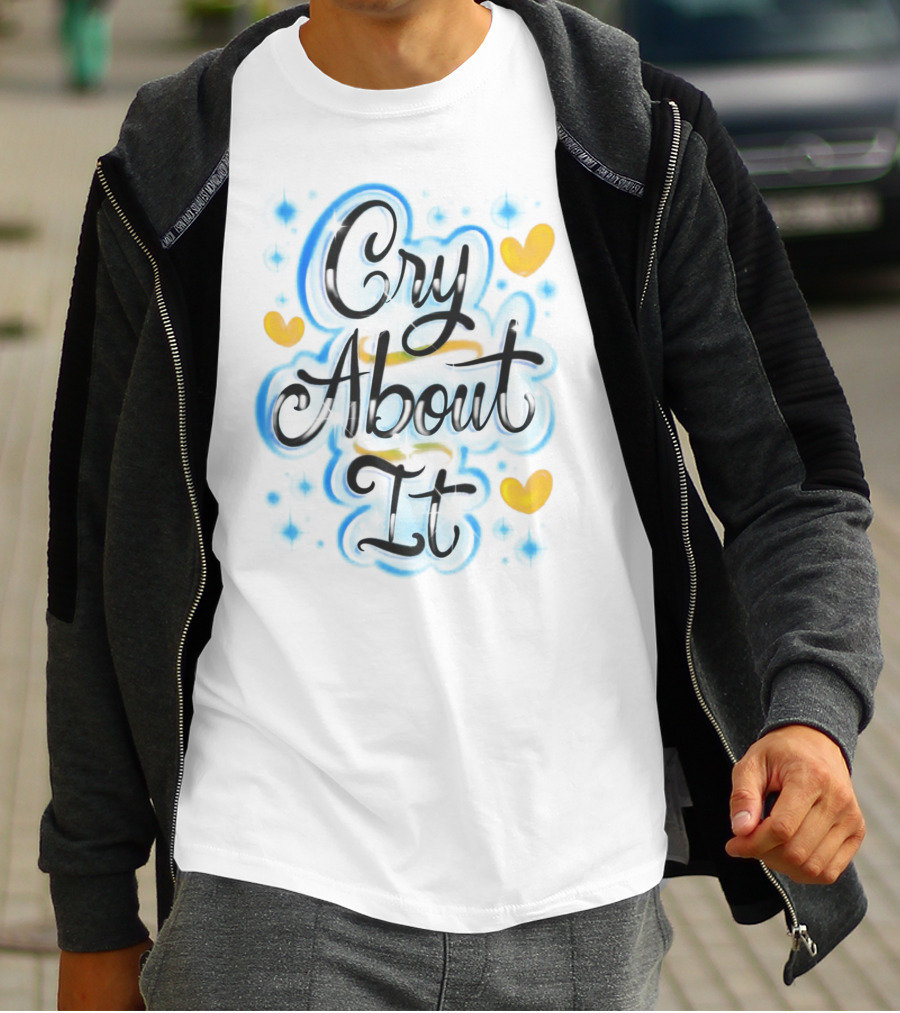 SZA Cry About It Blue And Yellow Hearts T-Shirt