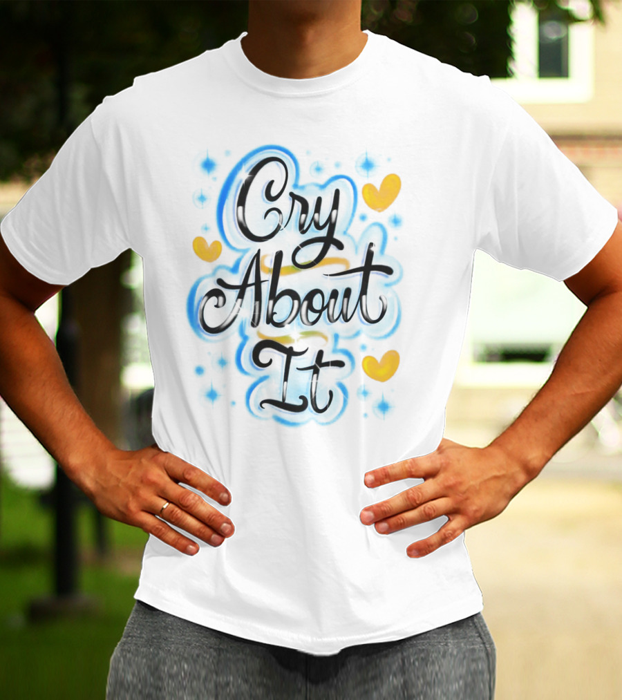 SZA Cry About It Blue And Yellow Hearts T-Shirt