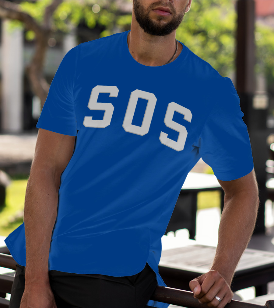 SZA SOS Bold Blue Athletic T-Shirt