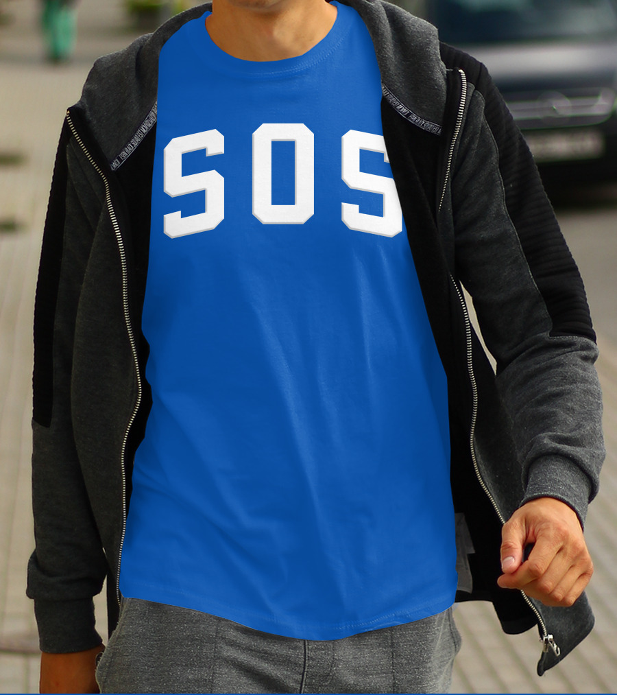 SZA SOS Bold Blue Athletic T-Shirt
