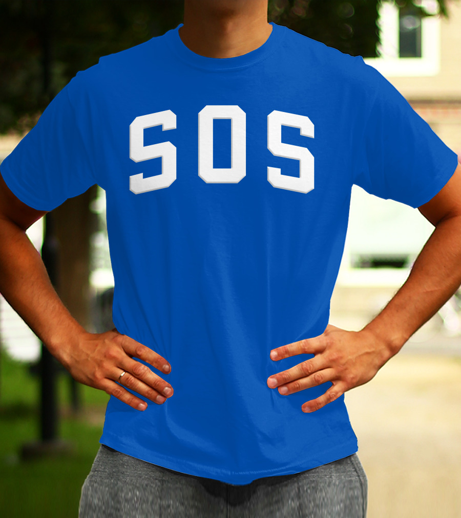SZA SOS Bold Blue Athletic T-Shirt