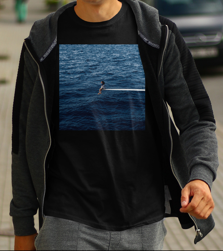 SZA SOS Album Cover Sitting On Diving Board Over Ocean T-Shirt