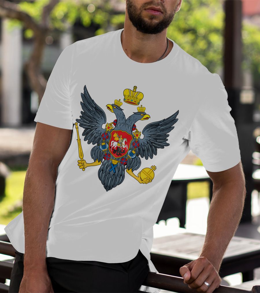 Coat Of Arms Of Russia Double-Headed Eagle Emblem T-Shirt