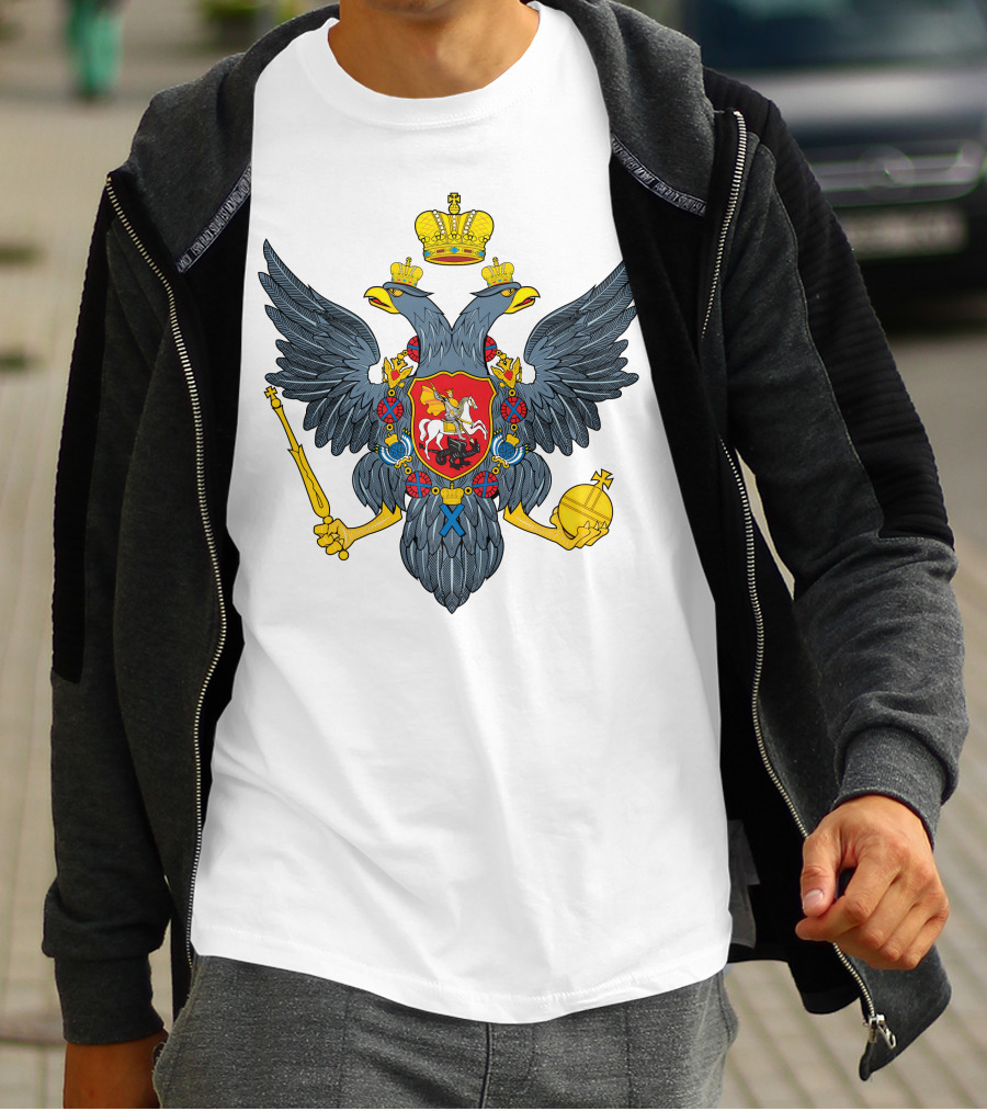 Coat Of Arms Of Russia Double-Headed Eagle Emblem T-Shirt