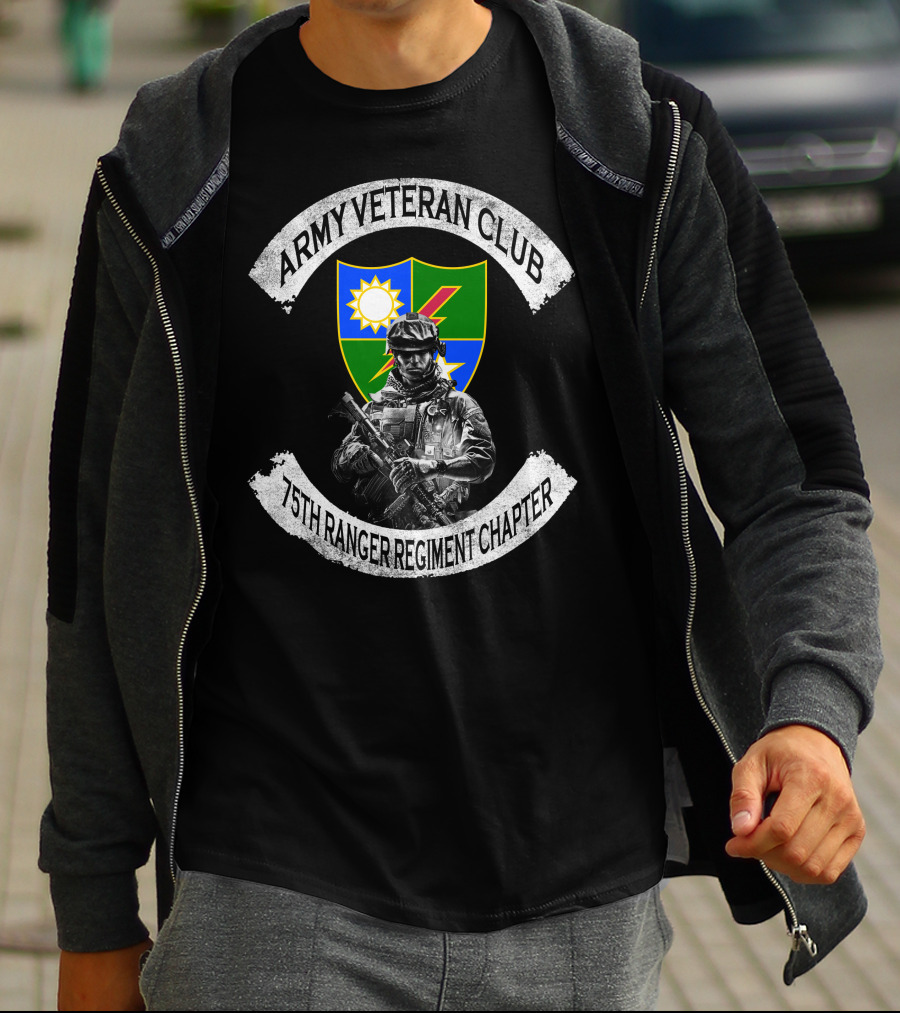 Army Veteran Club 75Th Ranger Regiment Chapter T-Shirt
