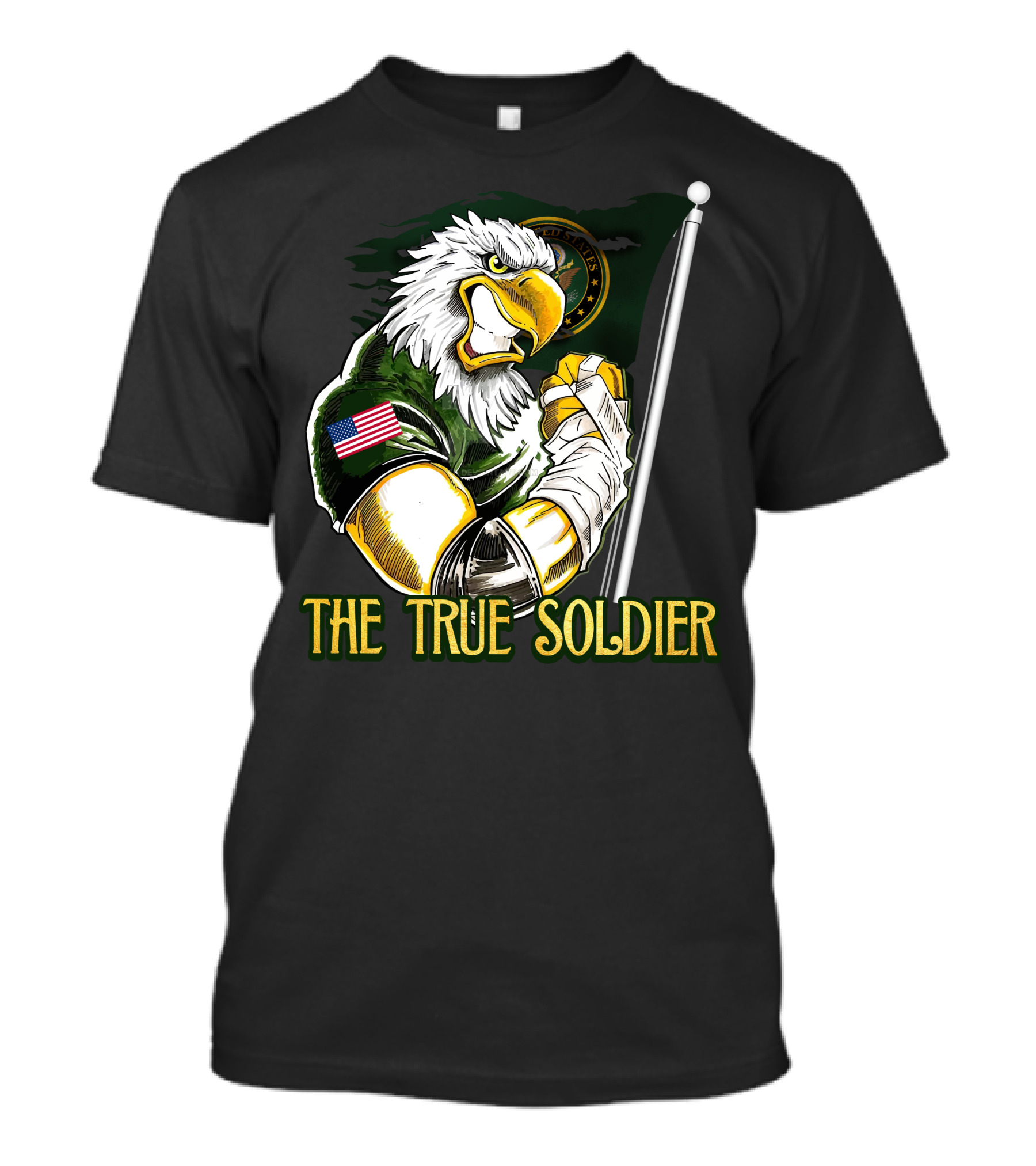 The True Soldier United States Eagle Flag Patch T-Shirt