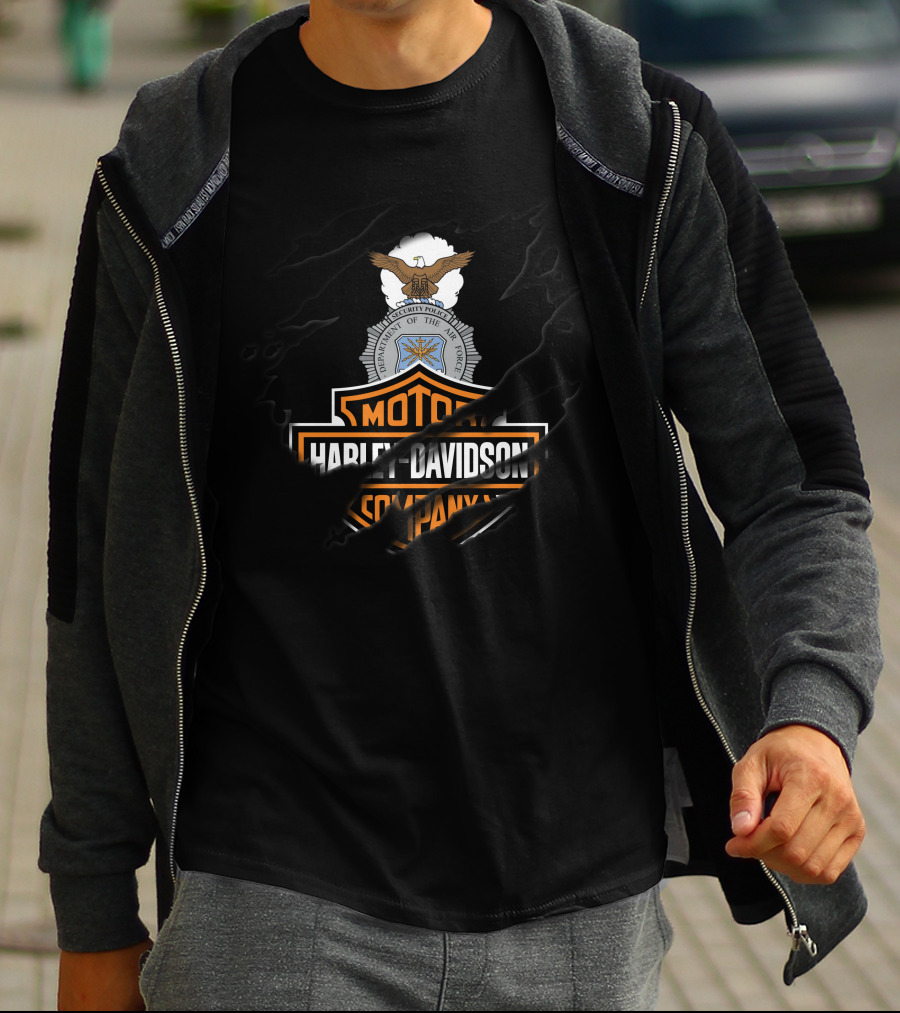 Harley Davidson Air Force Security Police Badge T-Shirt