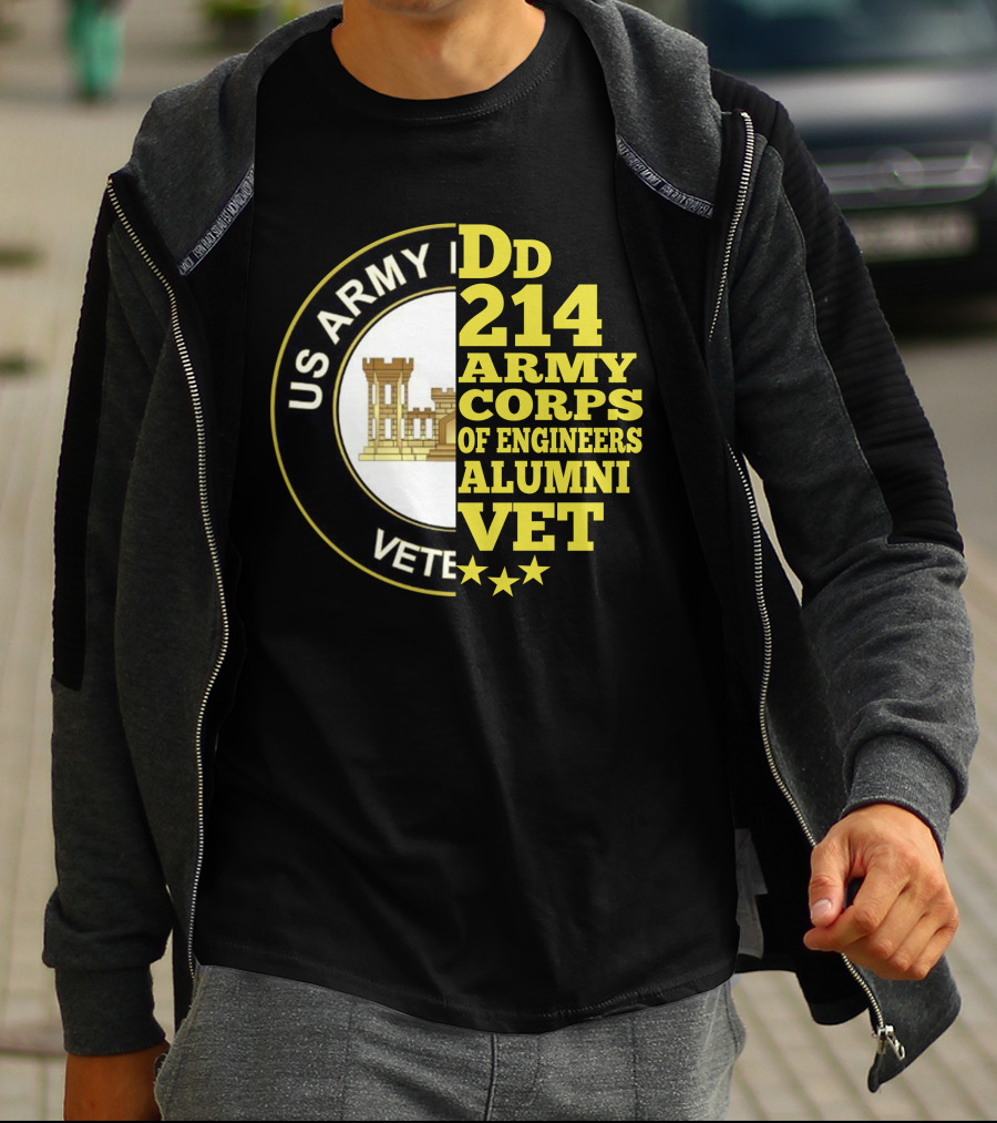 Dd 214 Army Corps Of Engineers Alumni Vet Us Army Veteran T-Shirt