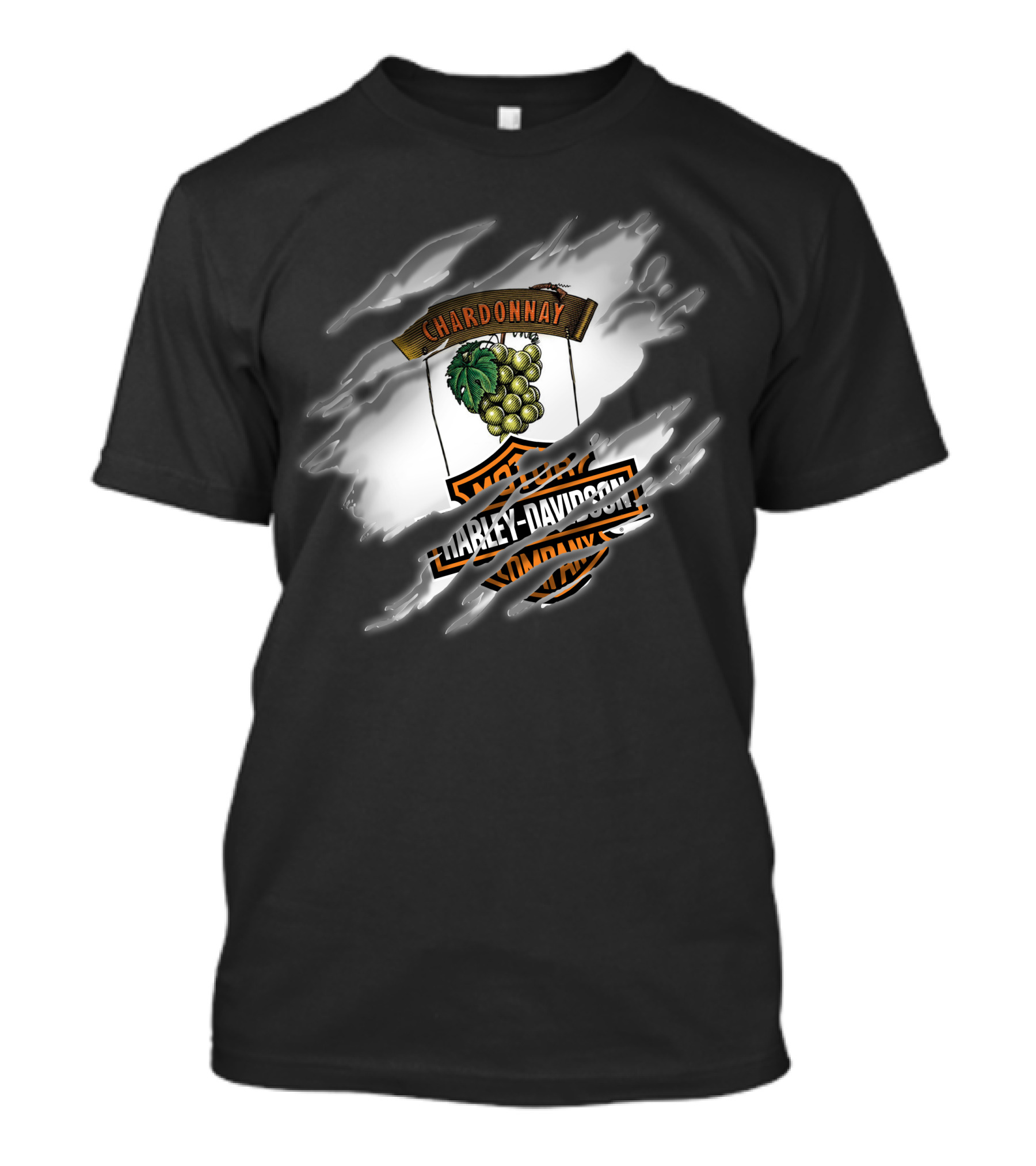 Chardonnay Harley Davidson Grapes Motorcycle T-Shirt