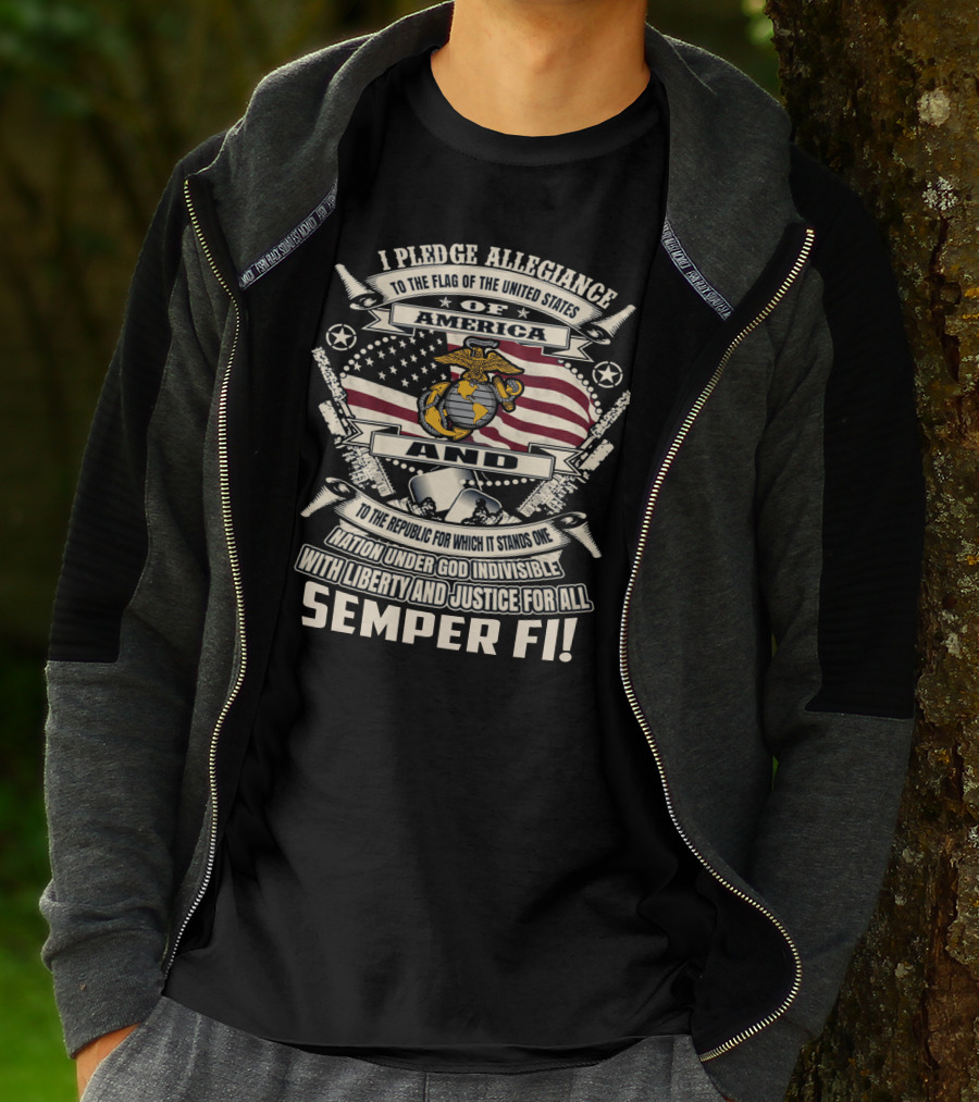 I Pledge Allegiance To The Flag Of The United States Of America Semper Fi! T-Shirt