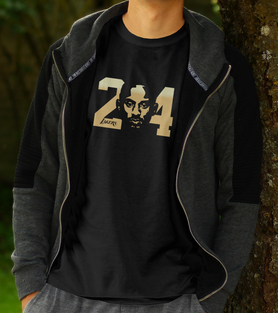 Lakers 24 Kobe Face Coach Phil T-Shirt