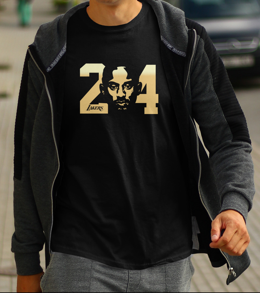 Lakers 24 Kobe Face Coach Phil T-Shirt
