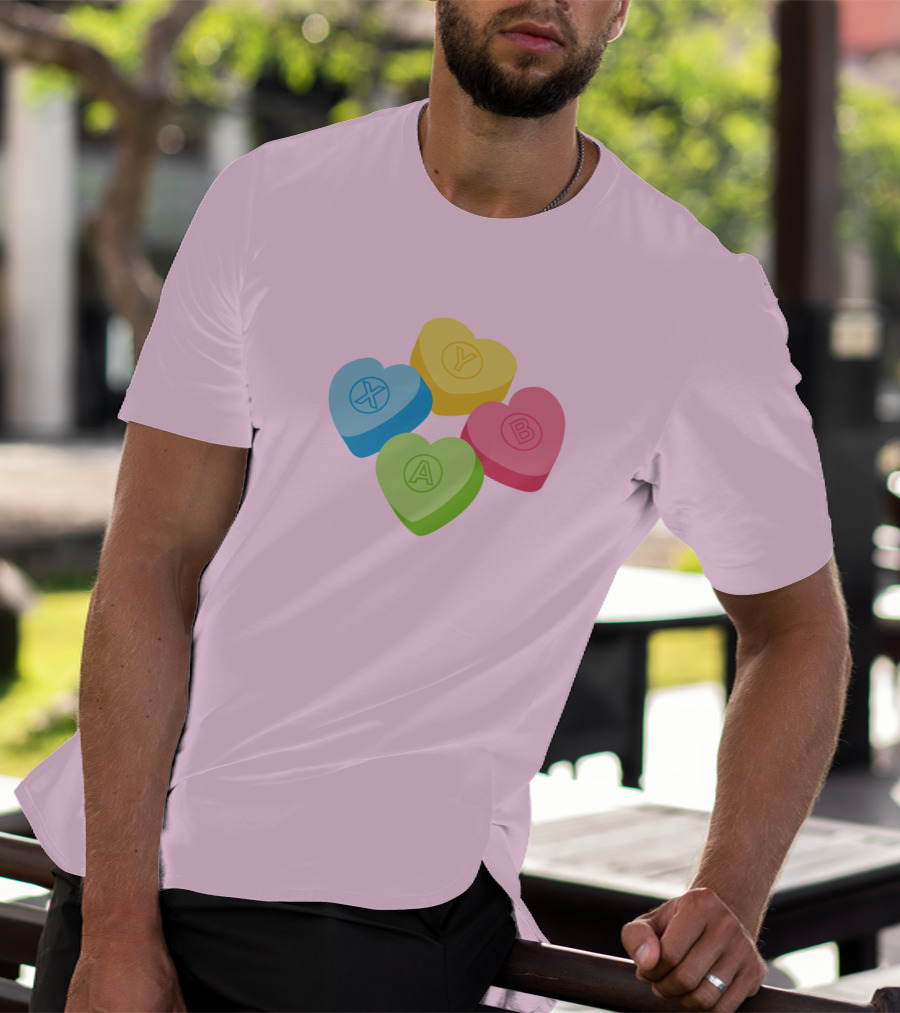Valentine's Candy Hearts X Y A B T-Shirt