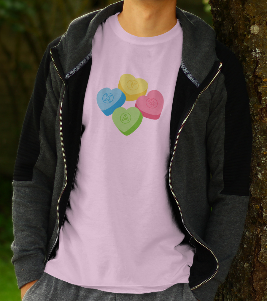 Valentine's Candy Hearts X Y A B T-Shirt