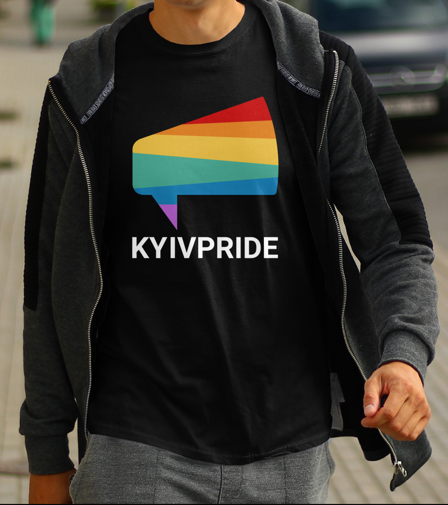 Kyiv Pride Rainbow Megaphone Shirleene Robinson T-Shirt