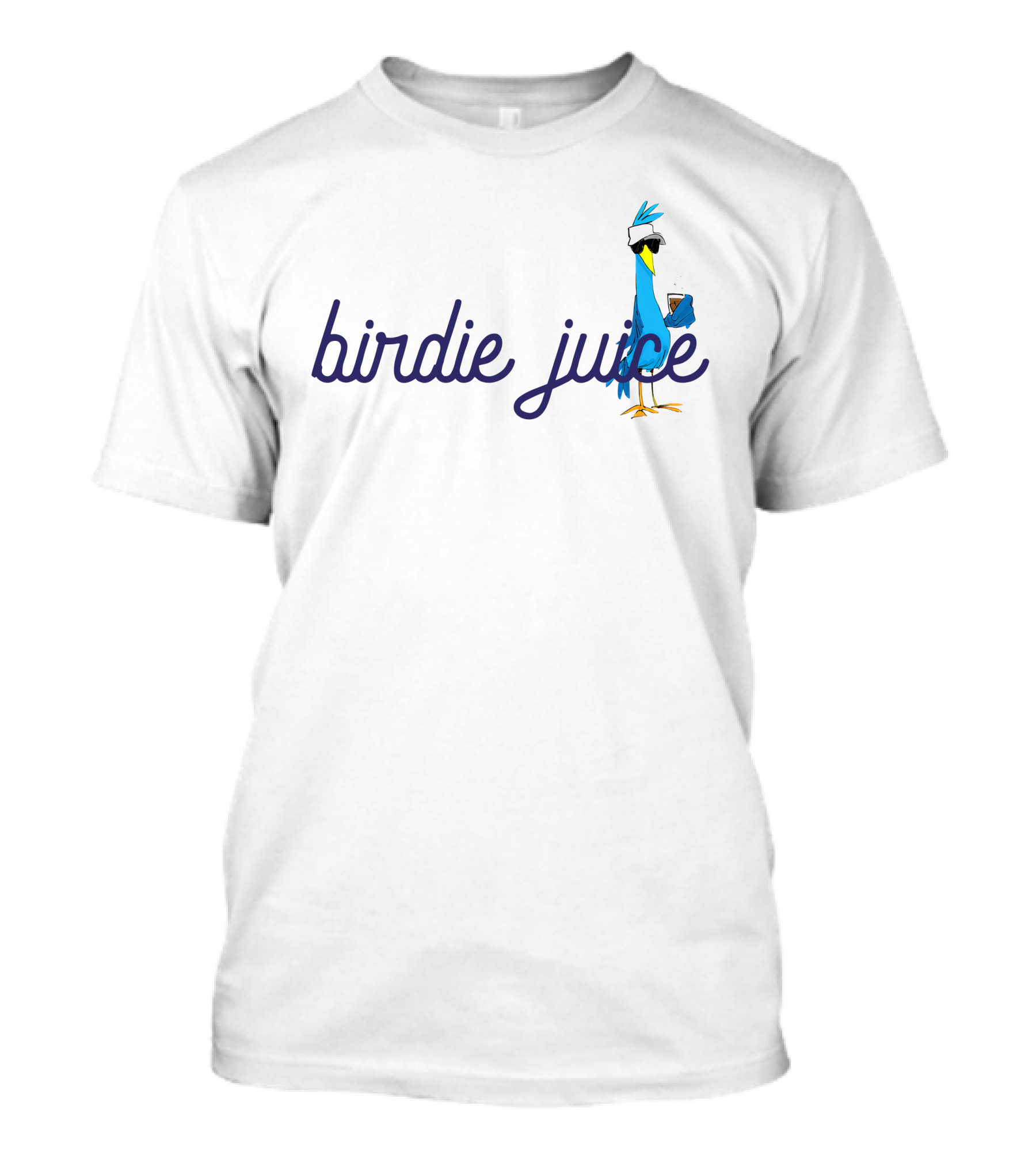 Colt Knost Birdie Juice Script Golf Bird Character T-Shirt