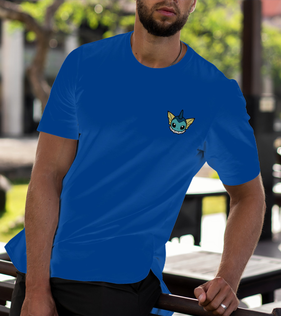 Mark Zimmerman Pokémon Vaporeon Face Blue Minimalist T-Shirt