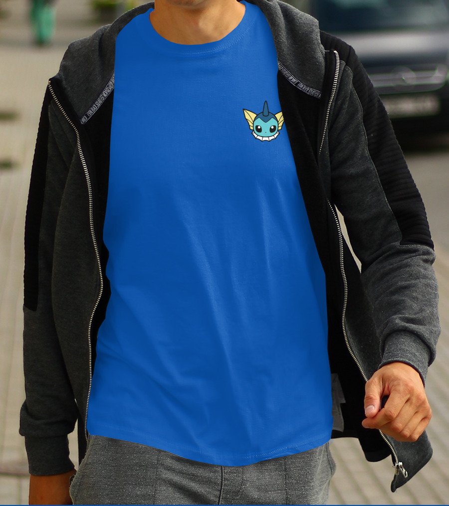 Mark Zimmerman Pokémon Vaporeon Face Blue Minimalist T-Shirt