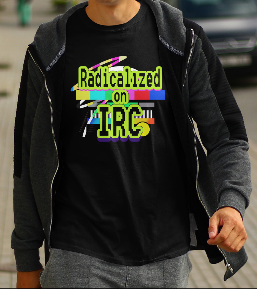 Radicalized On IRC Bright Geometric Abstract T-Shirt