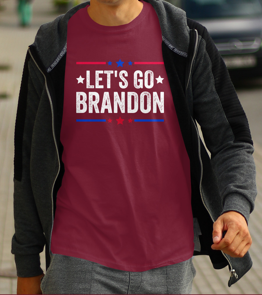 Manny Machado Let's Go Brandon Stars Stripes Red Blue White T-Shirt