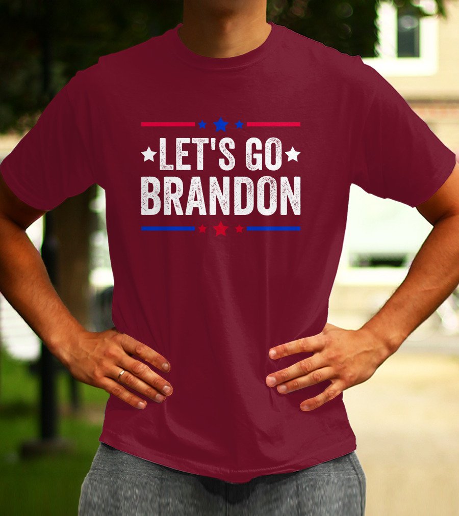 Manny Machado Let's Go Brandon Stars Stripes Red Blue White T-Shirt