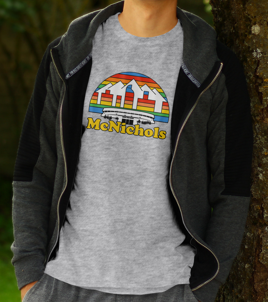 McNichols Sports Arena Retro Mountain Rainbow T-Shirt