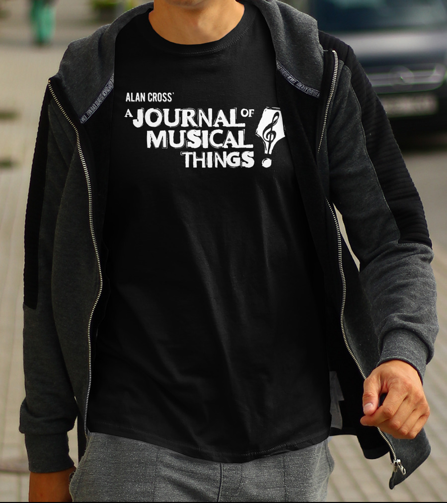 Alan Cross' A Journal Of Musical Things Treble Clef Pen T-Shirt