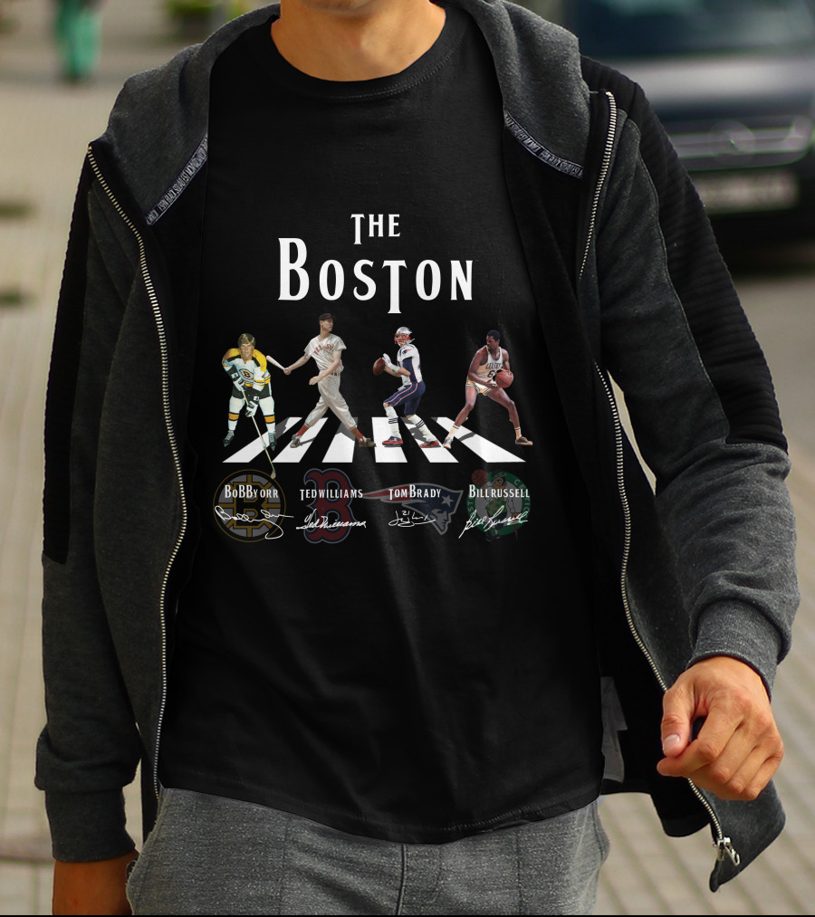 The Boston Bobby Orr Ted Williams Tom Brady Bill Russell Abbey Road T-Shirt