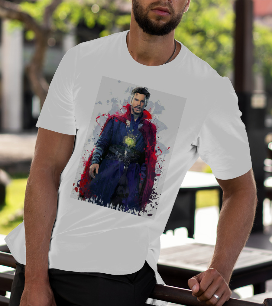 Doctor Strange Spellbinding Red Cloak And Magic Artistry T-Shirt