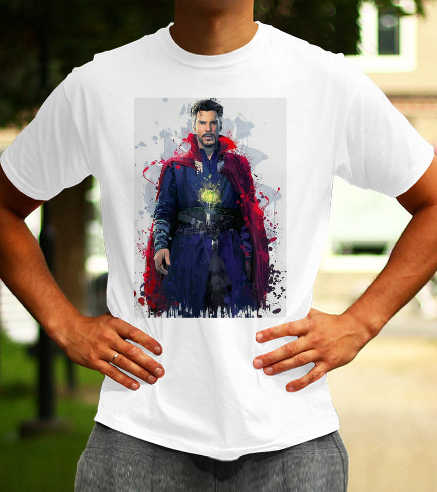 Doctor Strange Spellbinding Red Cloak And Magic Artistry T-Shirt