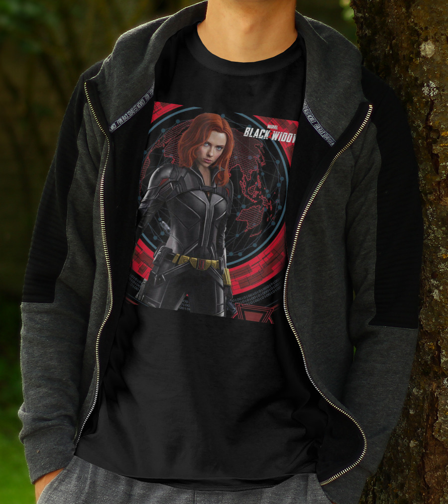 Marvel Black Widow Natasha Romanoff Avengers Iconic Suit T-Shirt