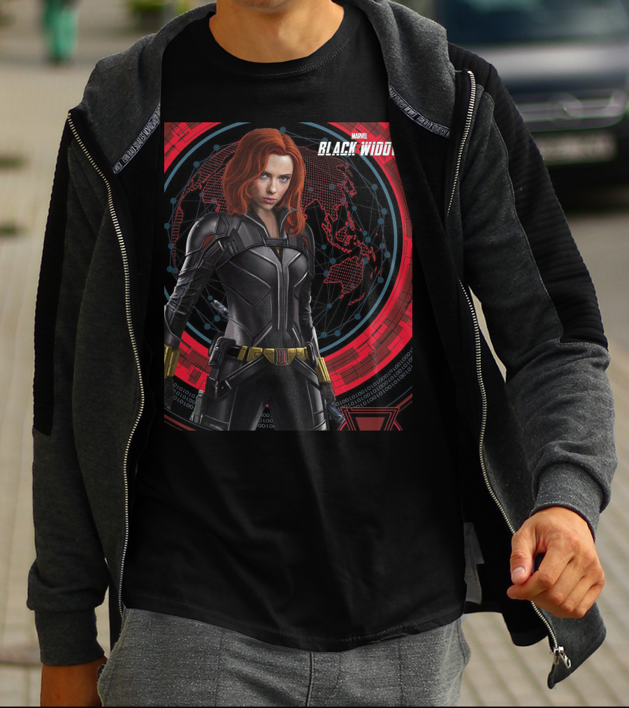 Marvel Black Widow Natasha Romanoff Avengers Iconic Suit T-Shirt