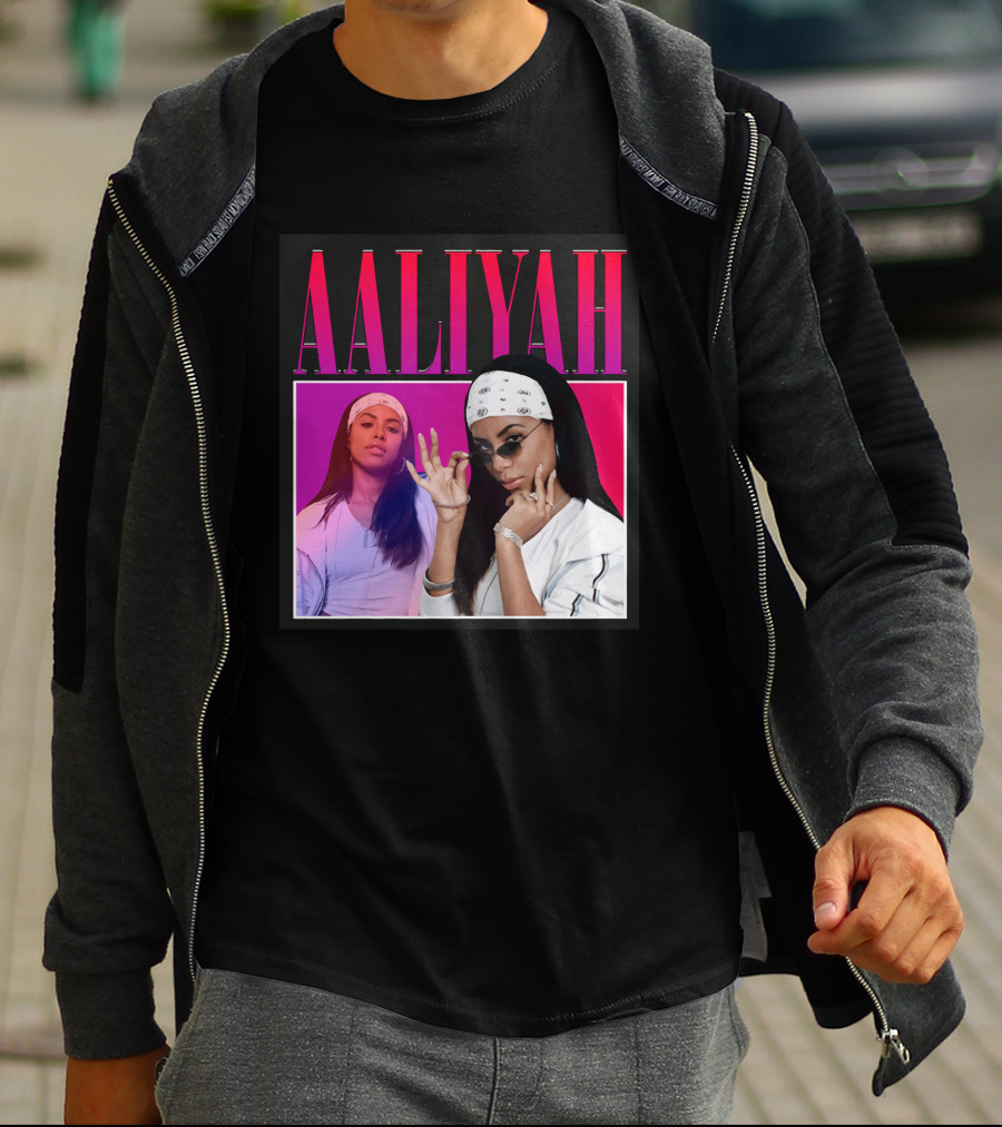 Aaliyah Pink And Red Gradient Bandana T-Shirt
