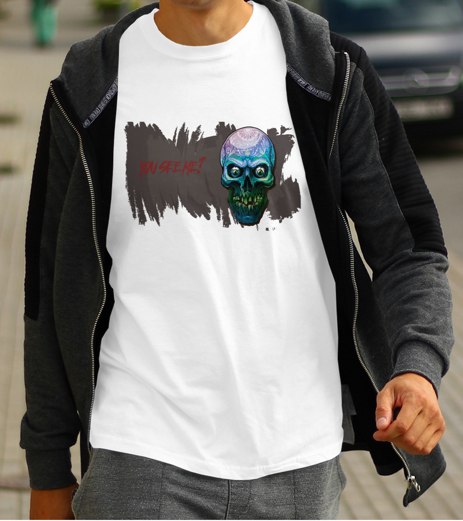 You See Me? Scary Skull Horror T-Shirt
