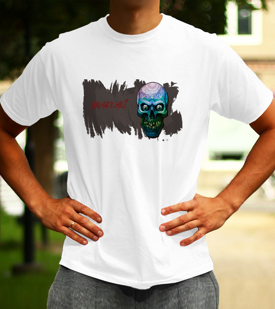 You See Me? Scary Skull Horror T-Shirt