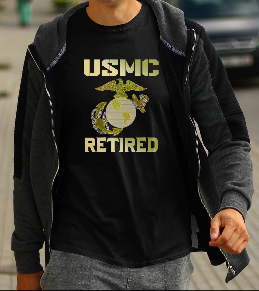 USMC Retired Eagle Globe Anchor T-Shirt