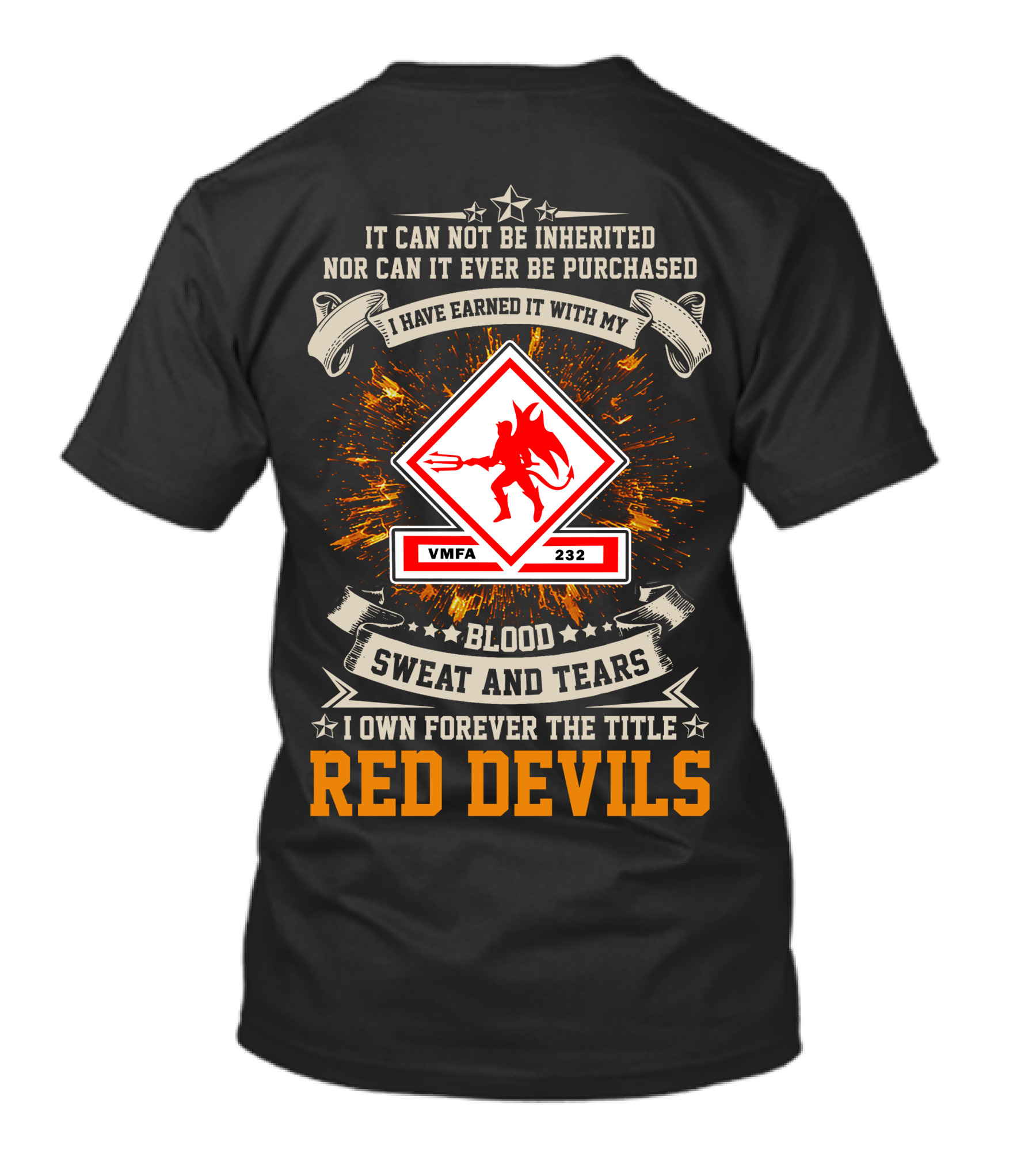 VMFA 232 Blood Sweat And Tears Red Devils T-Shirt