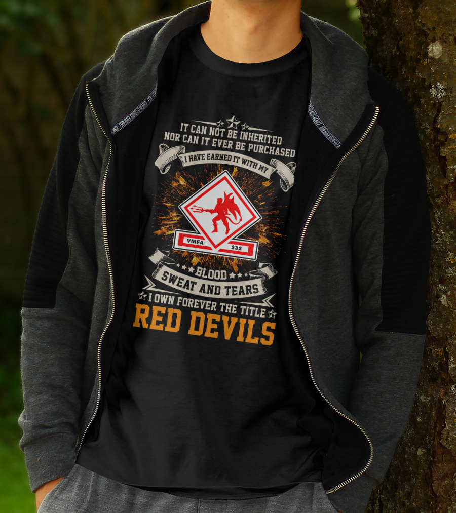 VMFA 232 Blood Sweat And Tears Red Devils T-Shirt