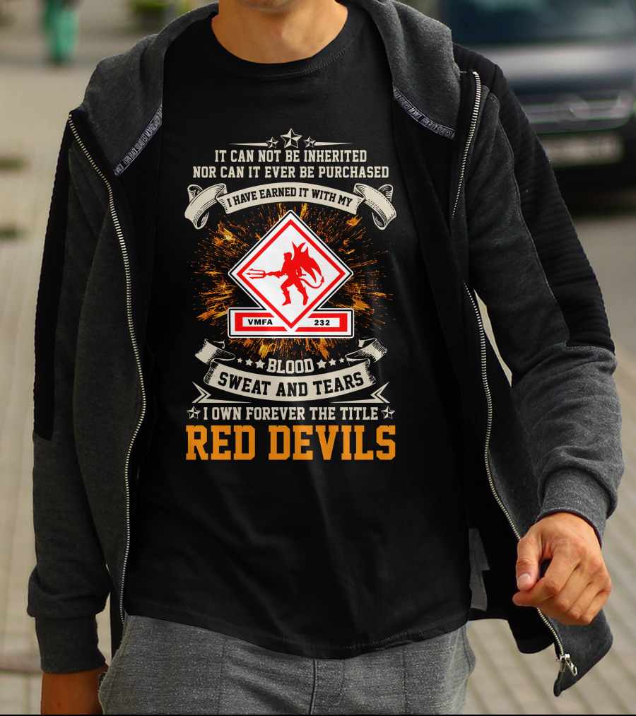 VMFA 232 Blood Sweat And Tears Red Devils T-Shirt